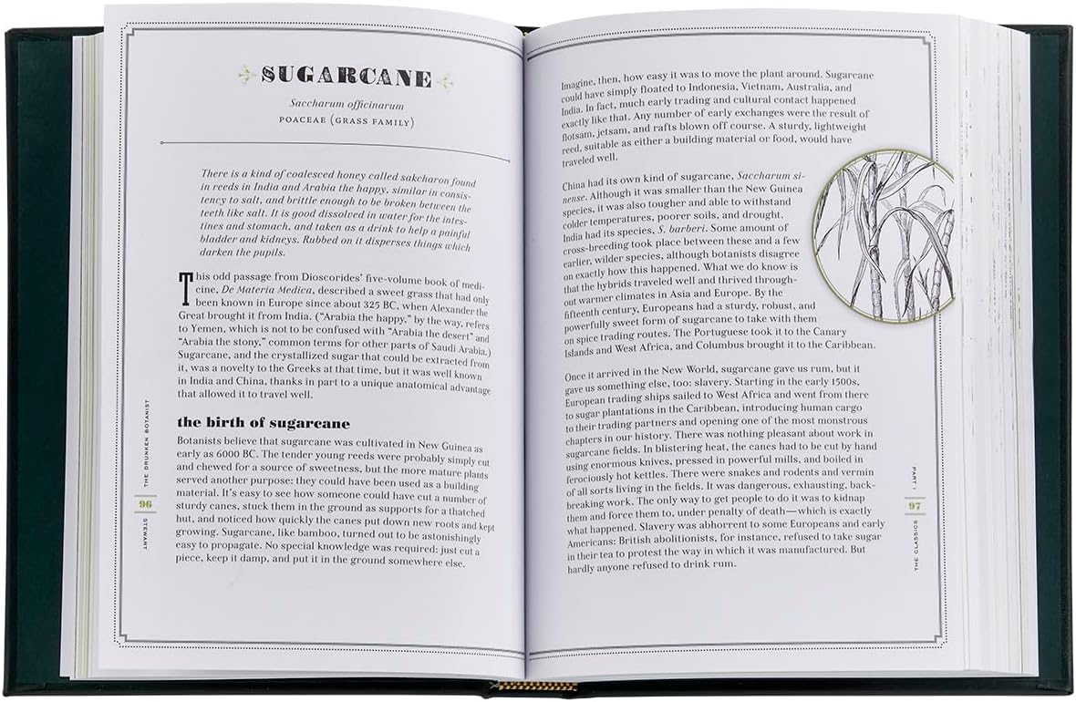 Graphic Image The Drunken Botanist, Green Bonded Leather | Handbound in the USA (8.1" W x 6.1" H - 400 Pages)