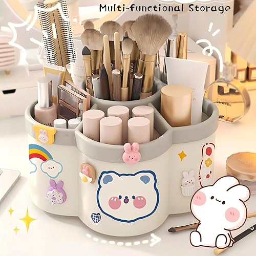 Miniatura 5 de Soporte para bolígrafos para escritorio, soporte giratorio de 360° para lápices y bolígrafos, organizador de bolígrafos con 6 ranuras, organizador