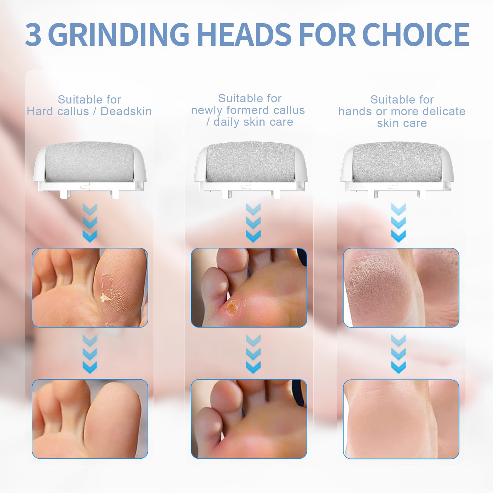 Electric Callus Remover for Feet, Rechargeable Waterproof Foot File