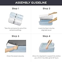 Vista 242 de Bedsure - Cama ortopédica XXL para perros, sofá cama lavable para perros gigantes, espuma de soporte con funda extraíble y lavable, forro Marrón