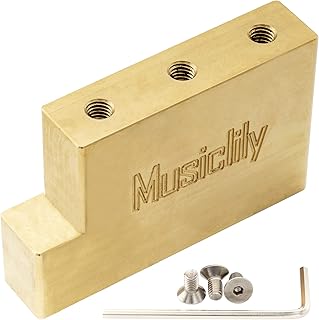 Musiclily Ultra Solid Fat Brass L Shape Tremolo Block for Floyd Rose Locking Tremolo Bridge, 37mm Tall