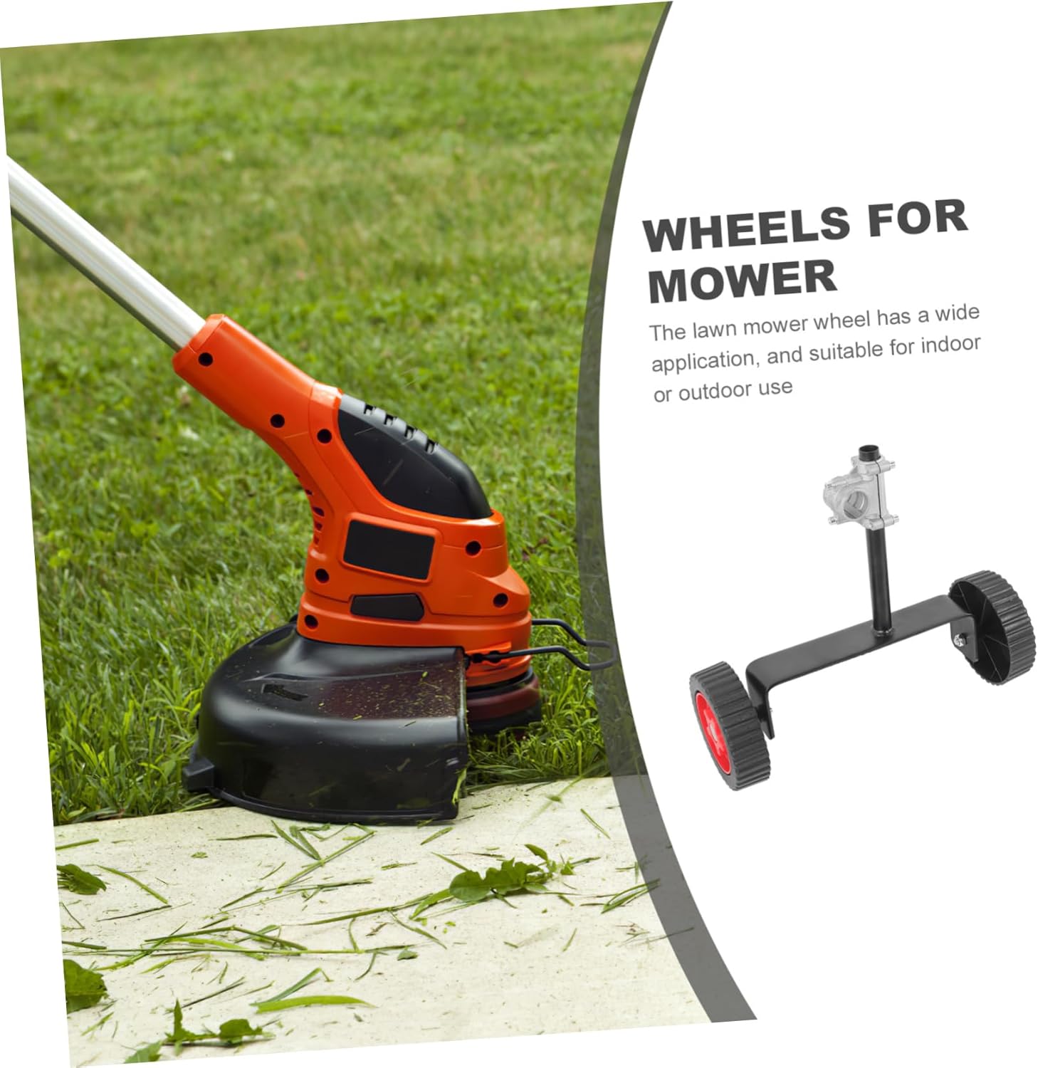 SUPVOX Lawn Mower Support Wheel Durable Caster for String Trimmers Hand Trucks Easy Installation Fit for Outdoor Lawn Care