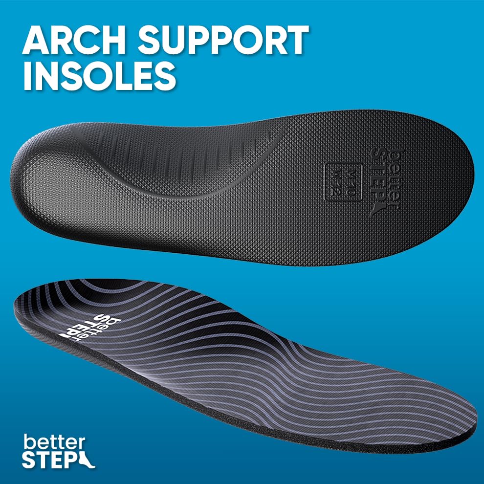 High Arch Support Insoles for Plantar Fasciitis Pain Relief (Men's 7-7.5 | Women's 9-9.5)