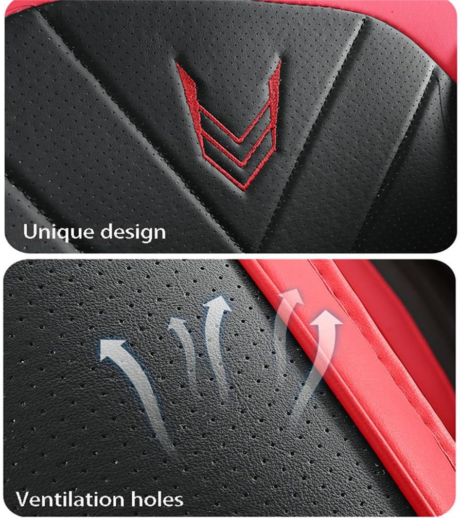 Upgraded Leather 5 Seats Car Seat Covers for Toyota Corolla 2025 Vehicles Front&Rear Seat Protector Anti-Slip Durable Leather Seat Cushion White Blue