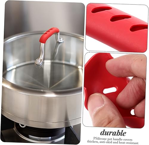 Miniatura 3 de 30 pares no para cacerola anti-quemaduras sartenes cubierta cacerola de hierro fundido funda de silicona suministros de silicona sartén soporte