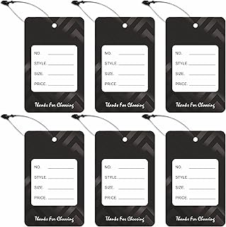 DEEPTAGS Paper Price MRP Tag Labels with Black Loop Pins, 300 PCS