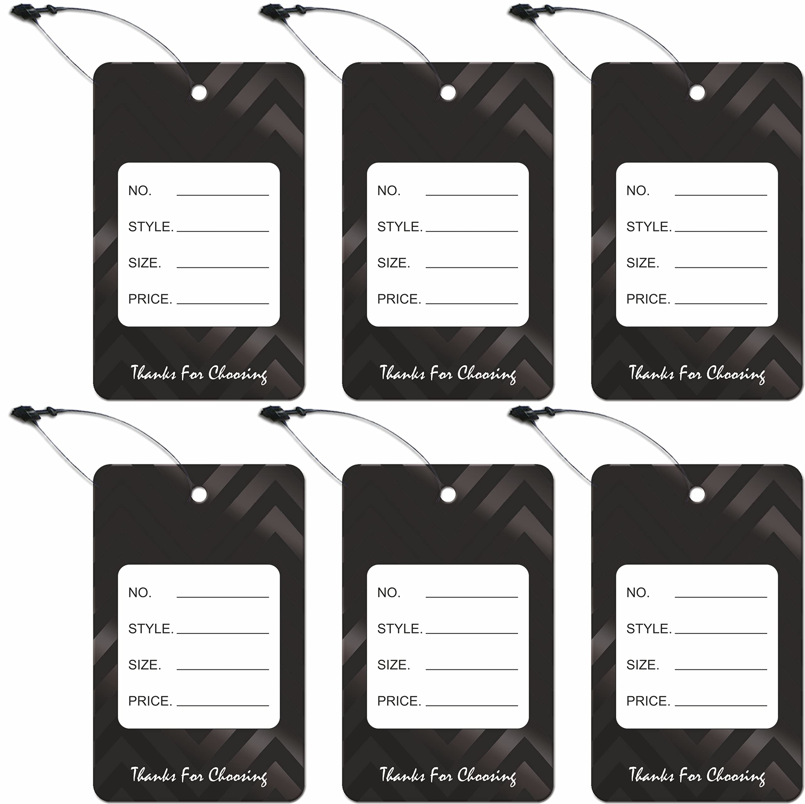 DEEPTAGS Paper Price MRP Tag Labels with Black Loop Pins, 300 PCS