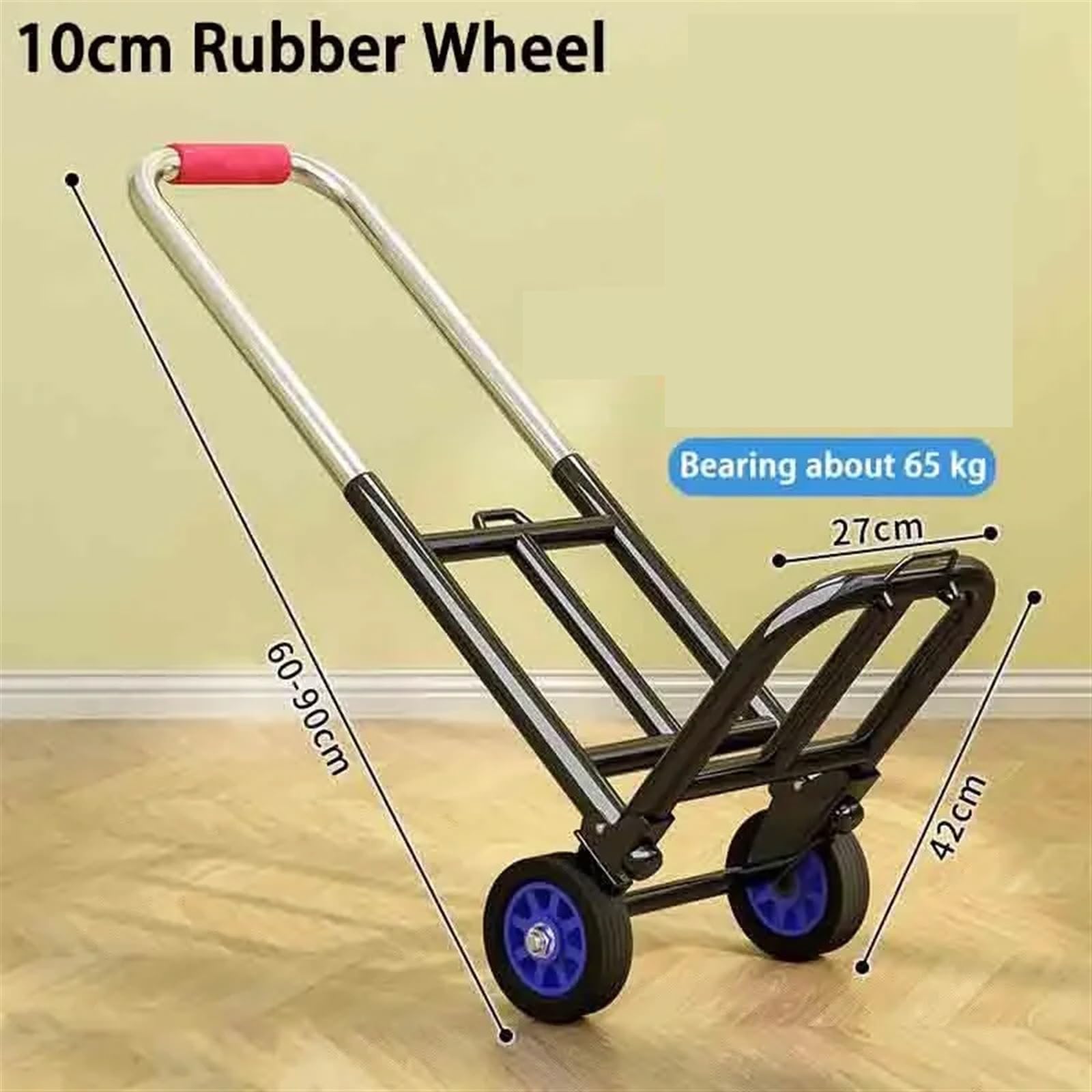 Handwagen Klappbar Zusammenklappbarer Handwagen, tragbarer Treppensteig-Einkaufswagen for den Außenbereich, verstellbarer Wagen, Gepäckanhänger, robuster, faltbarer Handsack FüR GepäCk Reisen Einkaufe