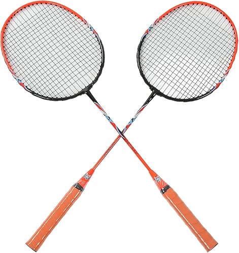 Miniatura 3 de Juego de raqueta de bádminton para 2 jugadores, ligera y resistente, raqueta de bádminton, material de aleación de hierro, equipo deportivo, para