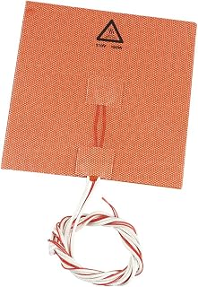 3D Printer Heated Bed Silicone Heat Pad, 150X150mm/ 5.9'' x 5.9'' Silicone Heater Mat, 180W Bed Plate Pad with Rubber Heating Sheet