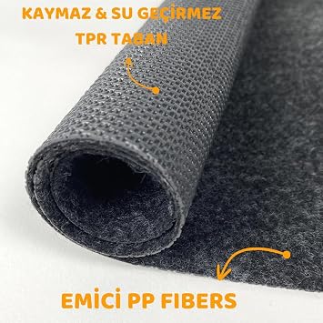 BEYLİNİ Lavabo Altı Matı Sıvı Geçirmez Kaymaz Taban Evye Dolap Paspası 60x76 cm