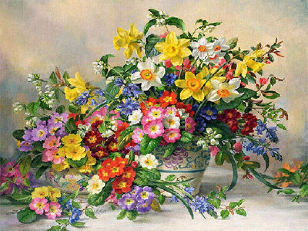Peinture diamant fleur broderie mosaïque 40x55cm kit complet pour décoration maison