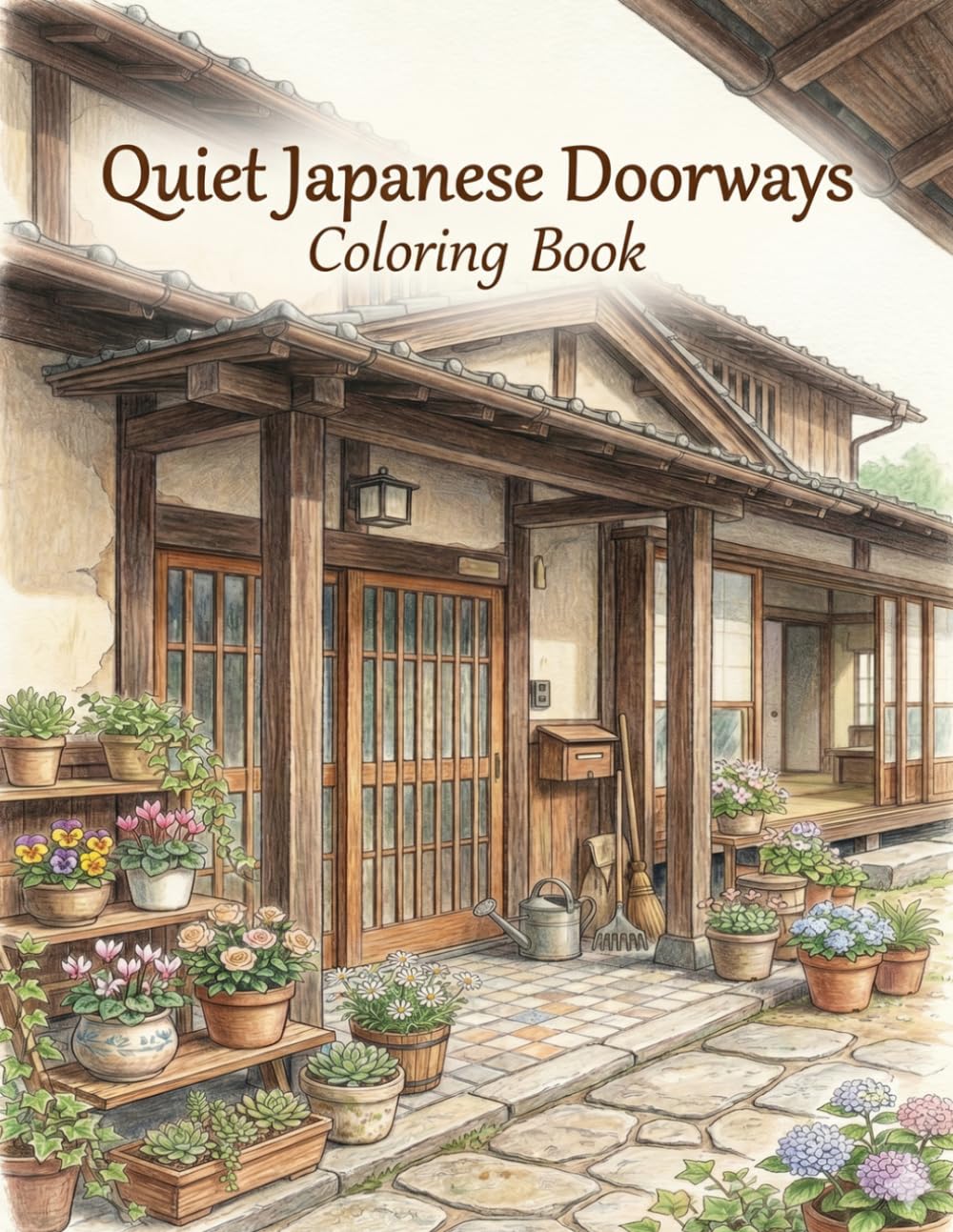 Quiet Japanese Doorways: Coloring Book