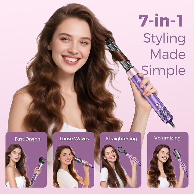 Cepillo secador 7 en 1 con aire caliente Lilac miniatura 3
