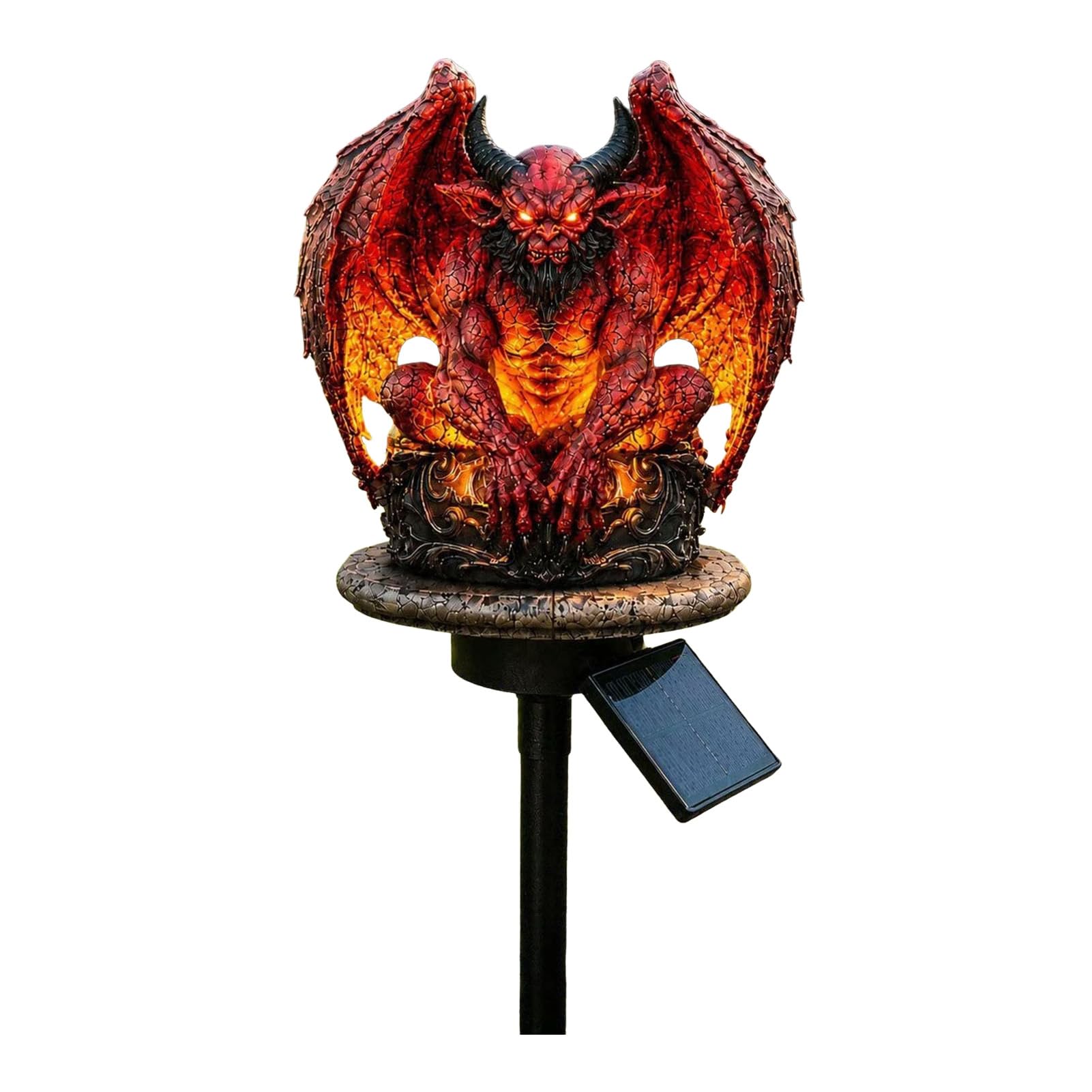 FrolicFit Gargoyle Solar Garden Light, Waterproof Resin Gothic Statue
