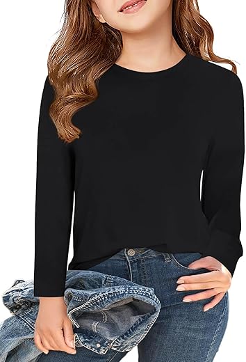 Girls Fall Crewneck Long-Sleeve T-Shirts