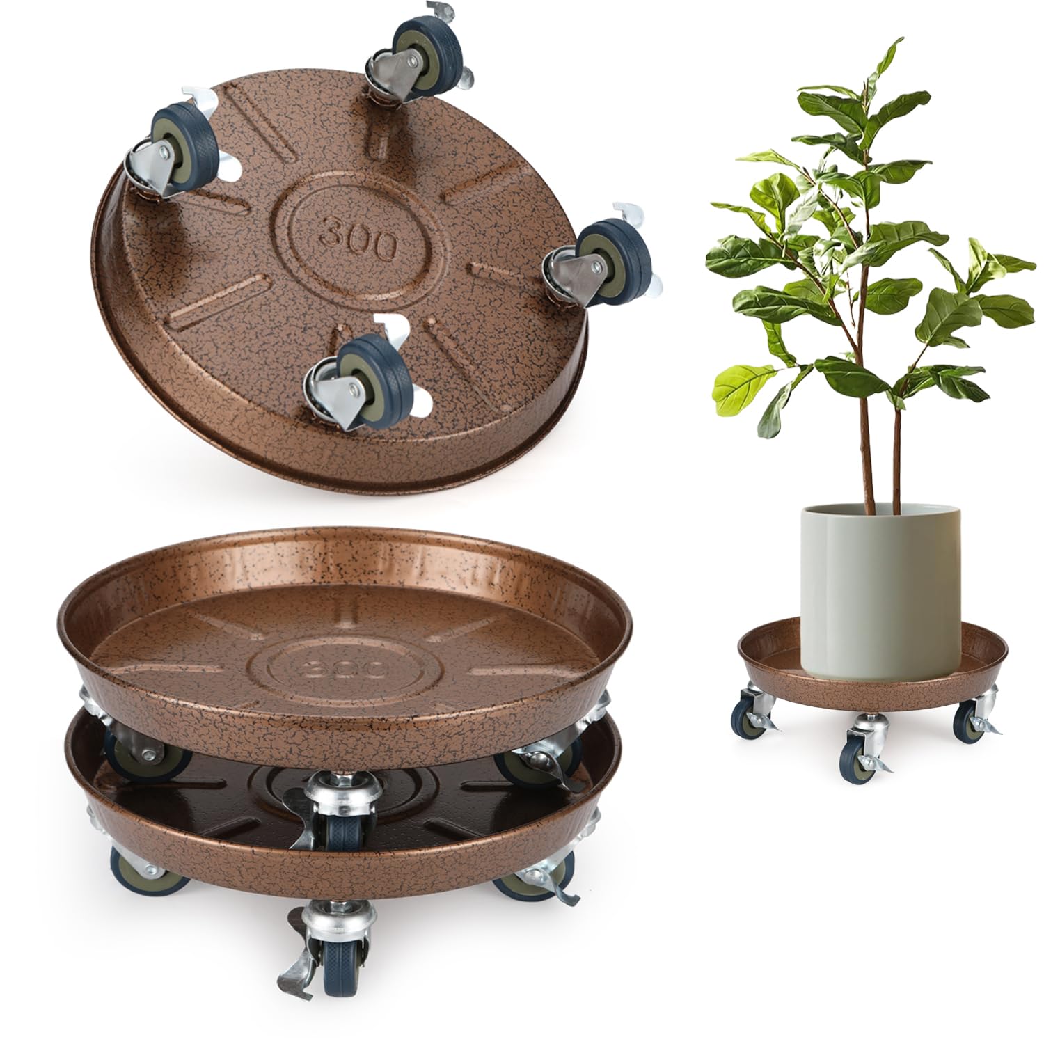 Amazon.com: 2 Pack Plant Caddy with Wheels, 12