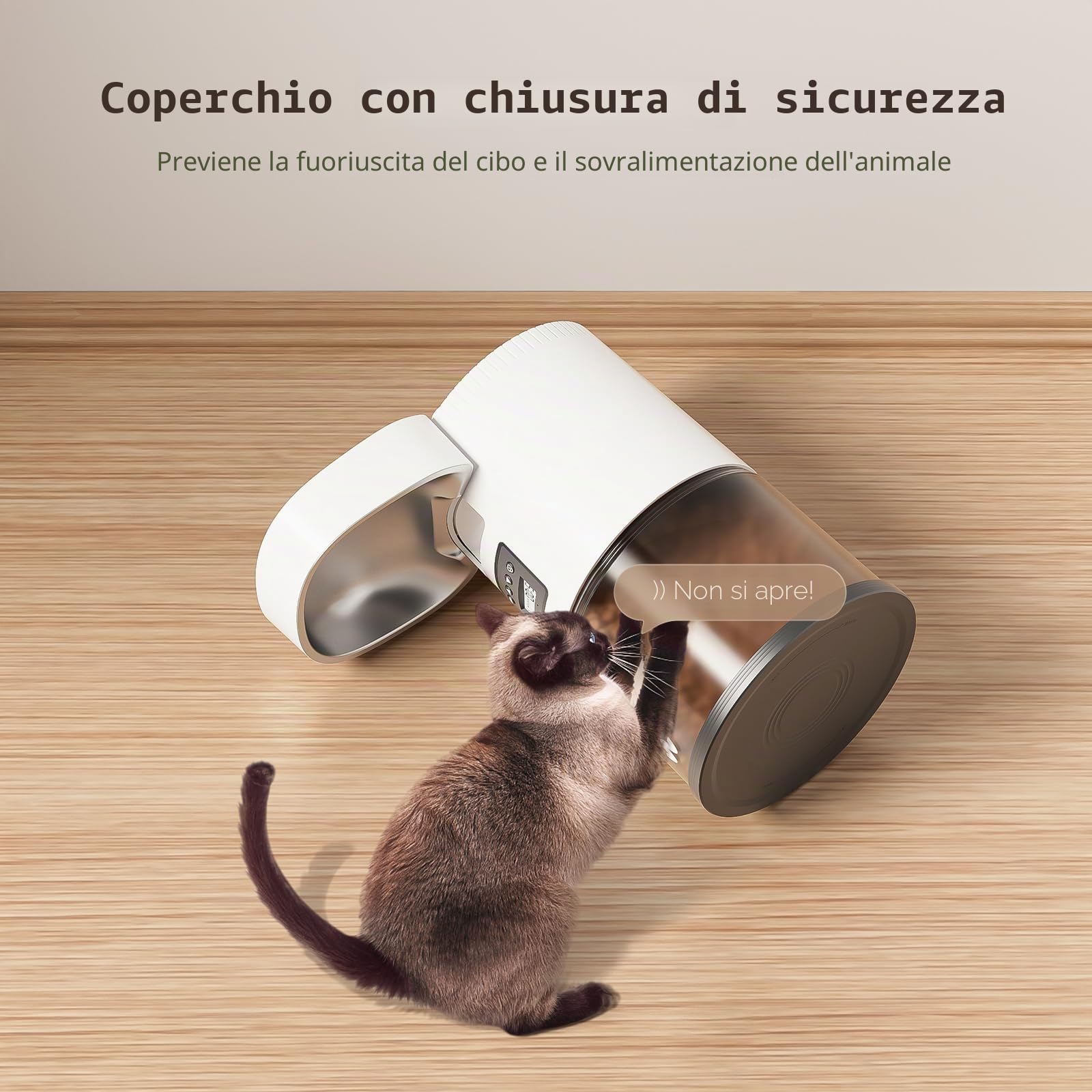 IMIPAW Distributore Automatico di Cibo per Gatti con Fontanella - Combo 3L | Dispenser Programmabile per Cani e Gatti, 1-6 Pasti al Giorno, Fontana con Filtro