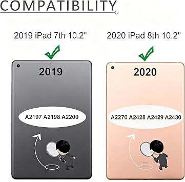for iPad 7 7th/8 8th Gen Screen Replacement Digitizer 2019/2020 10.2 A2197 A2198 A2200 A2270 A2428 A2429 A2430 Without Button + Video Tips(Black)
