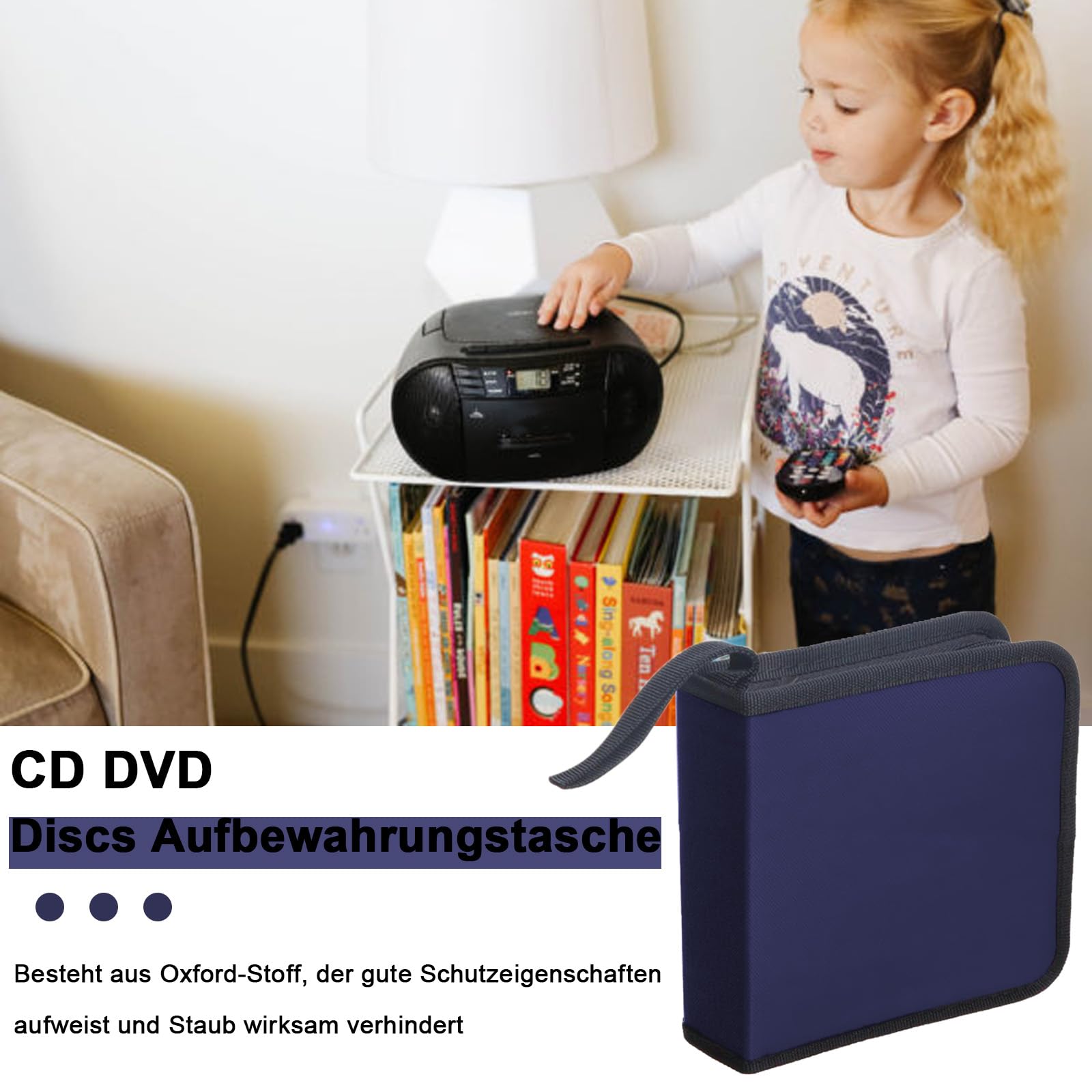 SVUPUE CD çantası, CD DVD Discs saklama çantası, 44 disk için, CD