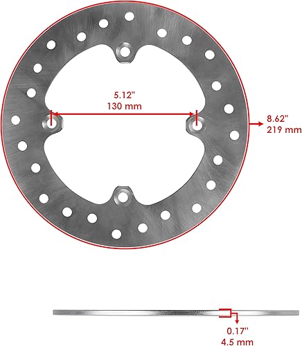 Miniatura 2 de Caltric Rotor de disco de freno CanAm Defender MAX HD8 2018 2019 2020 705601511