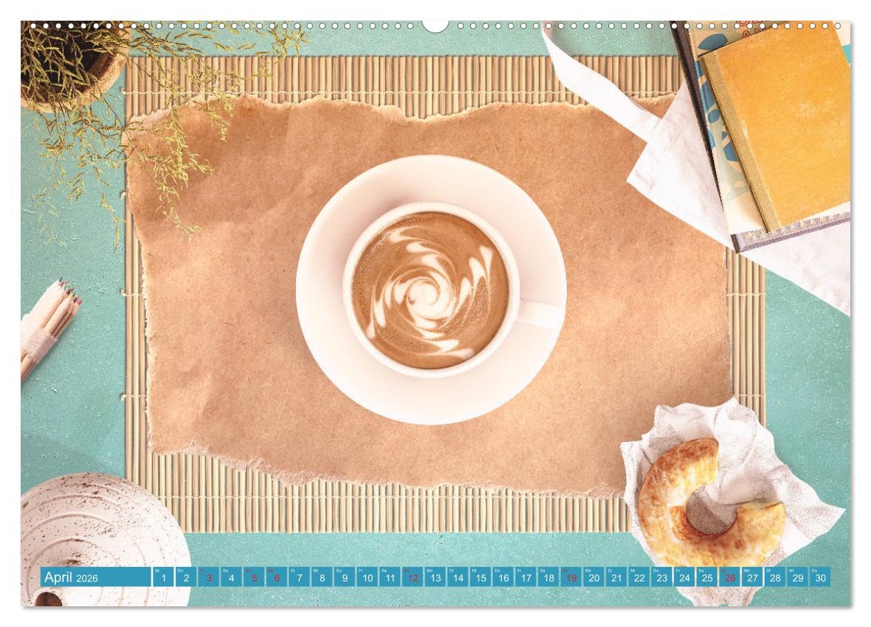 Auf einen Kaffee? (hochwertiger Premium Wandkalender 2026 DIN A2 quer), Kunstdruck in Hochglanz: Eine Einladung zum Kaffee trinken (CALVENDO Lifestyle)