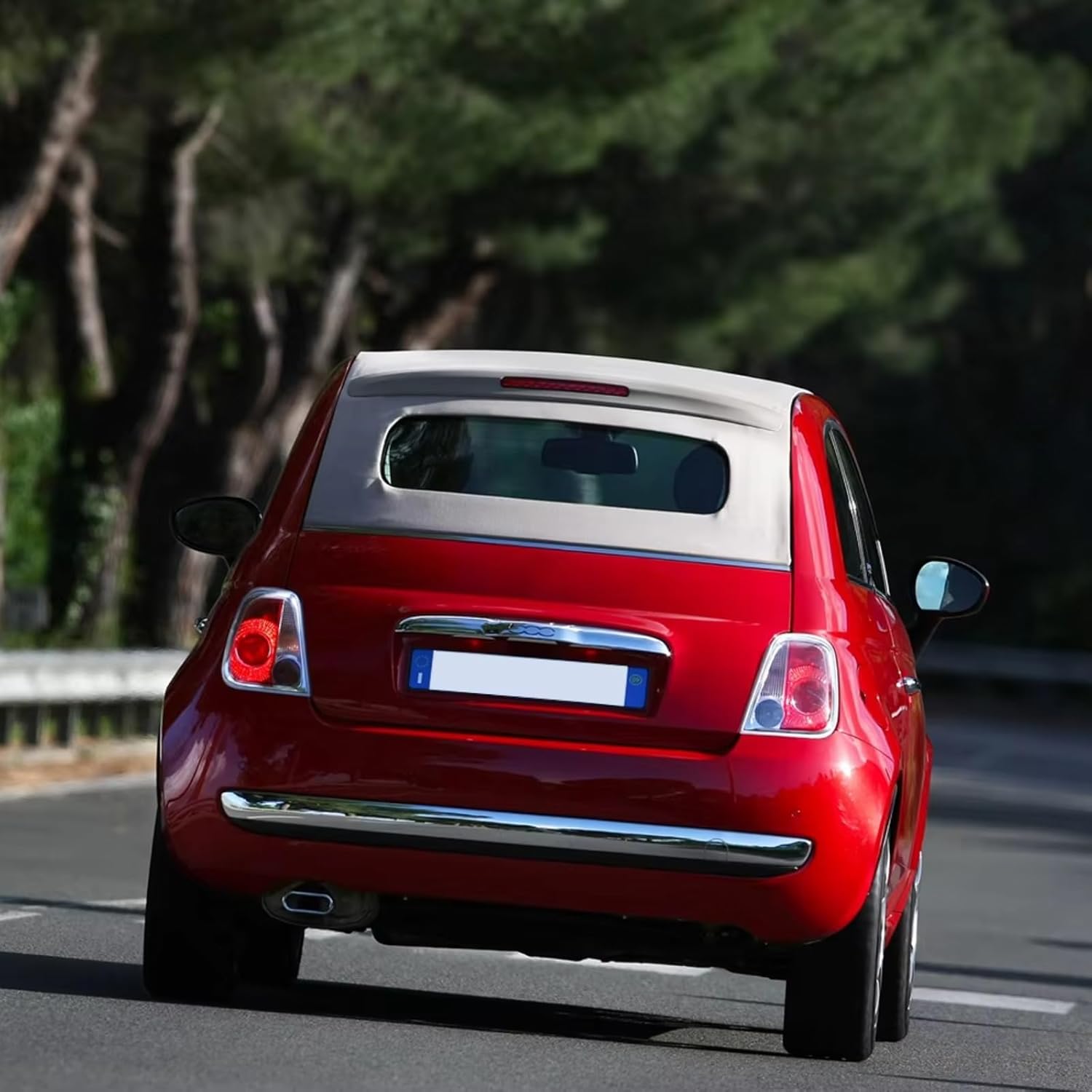 Rear Brake Lights For Fiat 500 Convertible 2009 2010 2011 2012 2013 2014 2015 2016 2017 2018 OEM 77365246 Red Black Third Brake Light