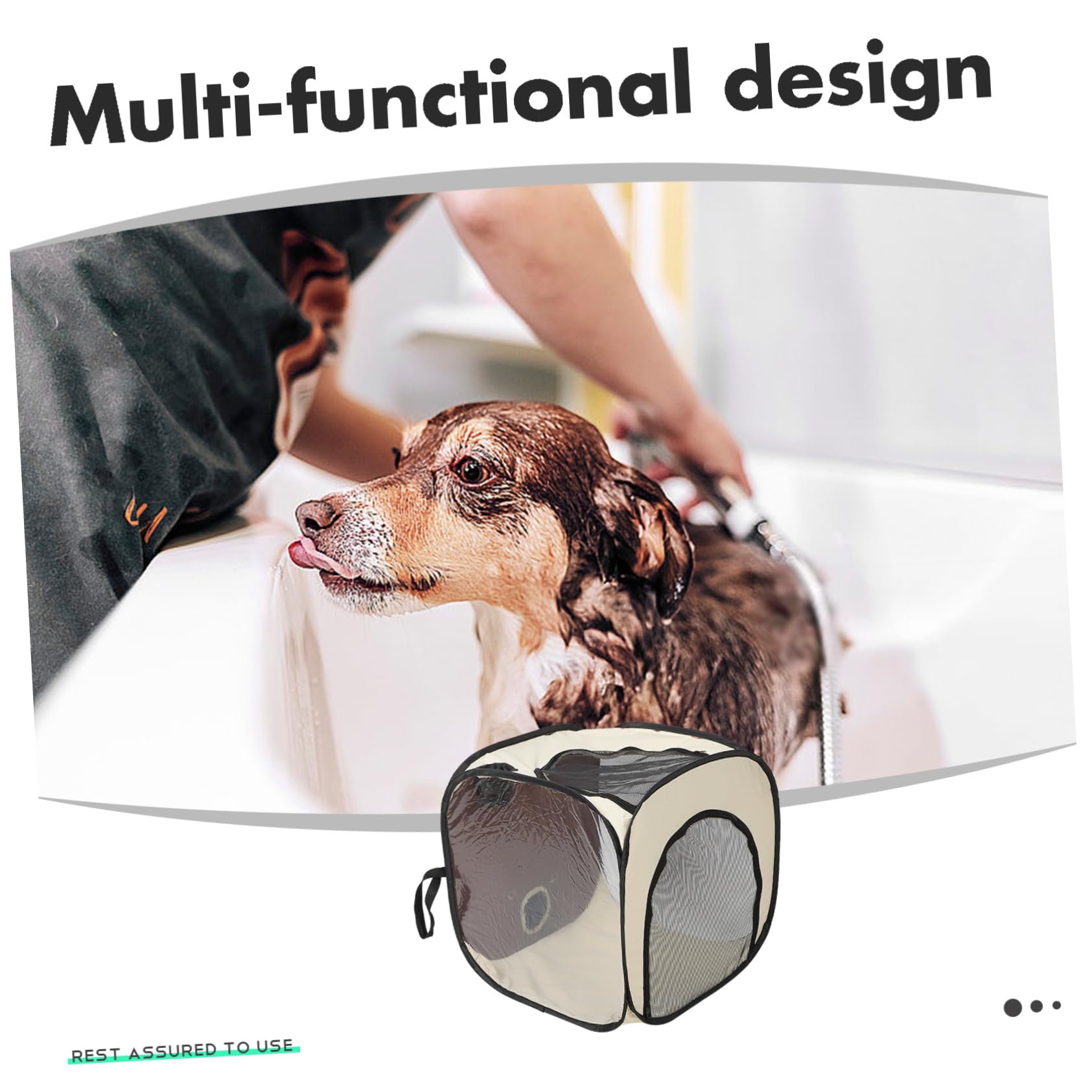 COLLBATH Sèche-Poils pour Animaux De Compagnie Boîte Portable pour Éliminer Les Nœuds Les Poils De Chat Séchage Rapide Confortable Sûr pour La Maison Les Voyages