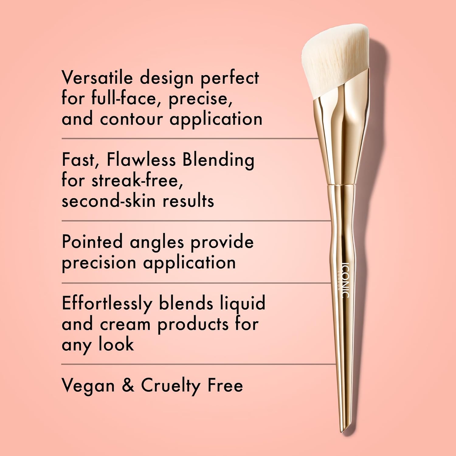 ICONIC LONDON Complexion Brush | Flawless Finish, Seamless Blending For Liquid and Cream Products - Image 2