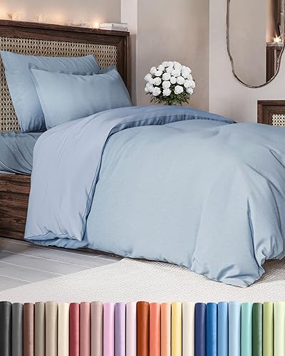 Miniatura 49 de Juego de funda de edredón tamaño Queen - Funda de edredón extra suave tamaño Queen 90 x 90 con 2 fundas de almohada - Ropa de cama de hotel de lujo