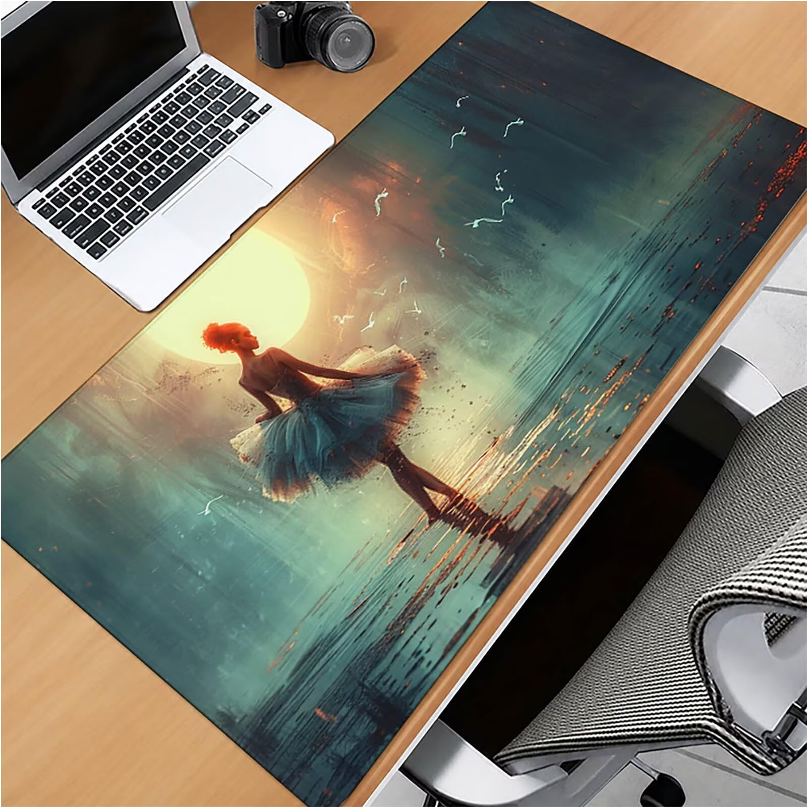 Verde Alfombrilla Ratón XXL 1600x800x3mm, Mujer Grande Mouse Pad P-8120 | Alfombrilla Ratón Gaming Mejora la Precisión y la Velocidad, Alfombrilla Escritorio para Jugadores de PC, Oficina