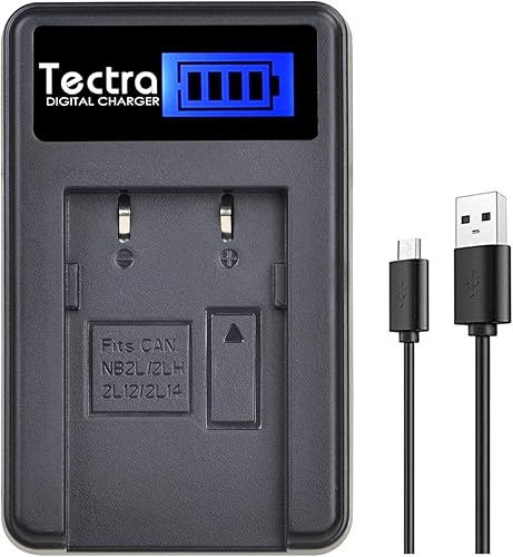 Miniatura 9 de Tectra Paquete de 2 baterías NB-2L NB-2LH + pantalla LCD rápida cargador USB para Canon PowerShot G7 G9 S30 S40 S45 S50 S60 S70 S80 DC410 DC420
