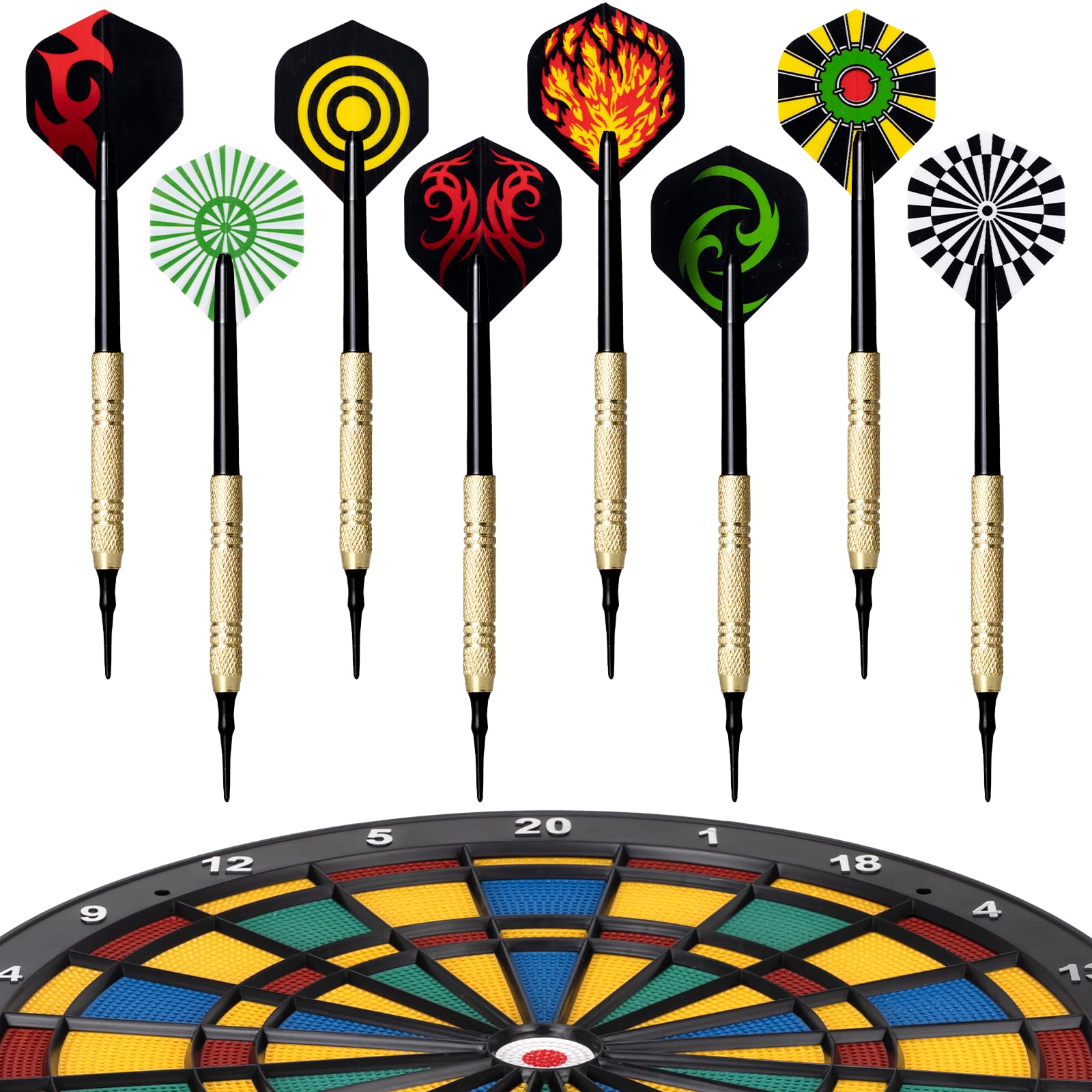 Lot De 12 Fléchettes En Laiton à Pointe Souple Avec 36 Pointes Souples