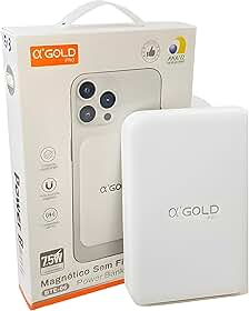 Carregador Portátil Magnético por Indução 10.000mAh – Power Bank Premium com Carregamento Rápido, Sem Fio, Compatível com iPhones MagSafe (XR, 11, 12, 13, 14, 15, 16 e Pro, Pro Max e Plus)