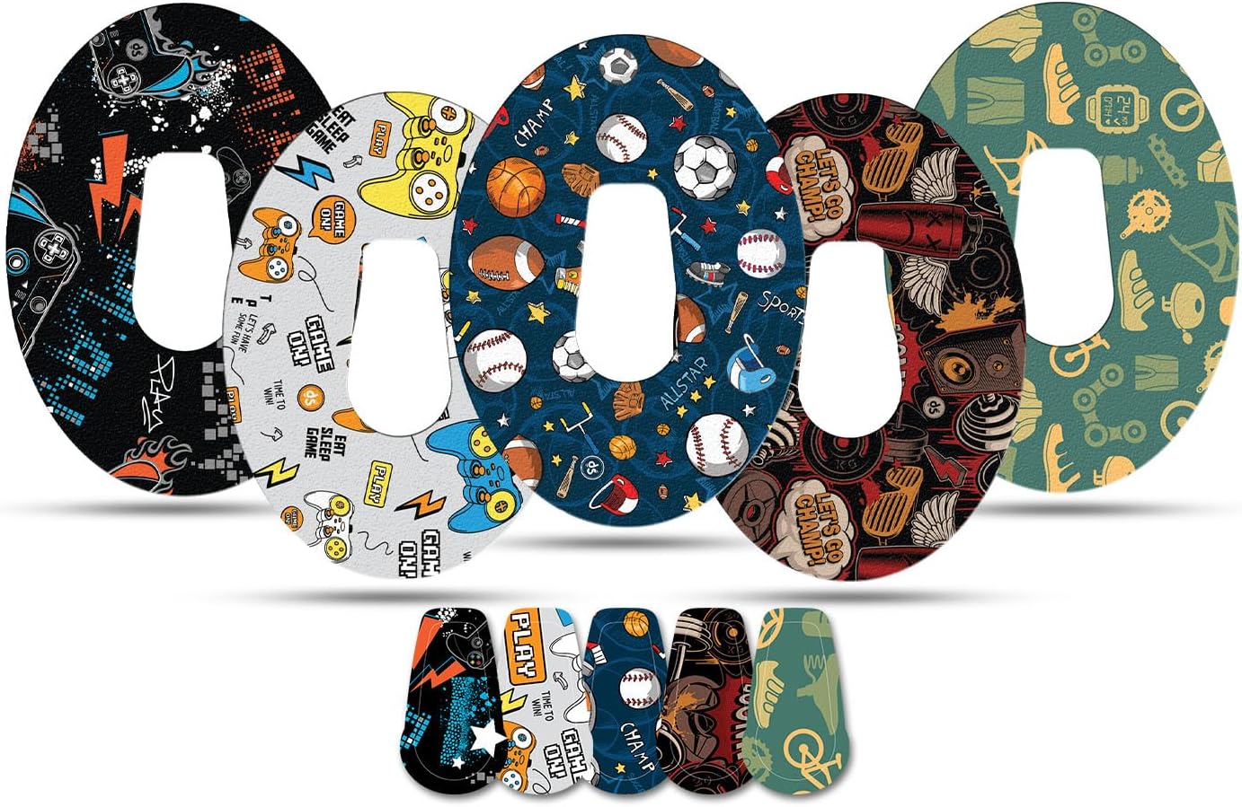 Global Sports- dexcom g6 Adhesive Patches, Watertight,Dexcom G6 Transmitter Stickers, Peel Resistant, Hypoallergenic, cgm Sensor Patches Stickers Pack of 5 (G6 Regular)