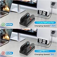 Vista 7 de Base de carga para Nintendo Switch 2, Switch 2 Joycons Dock para 2 Joycons, estación de soporte de cargador Joycons con indicación LED y cable