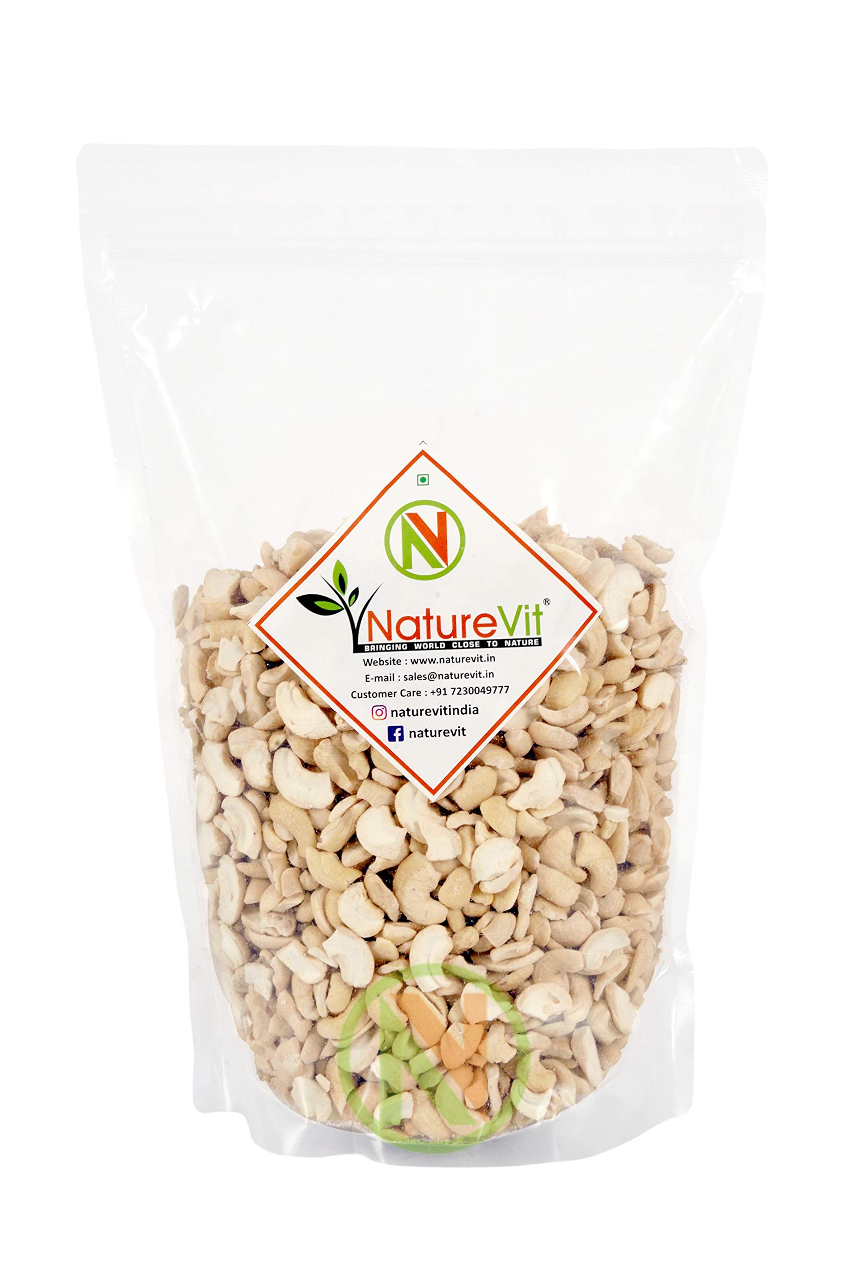 NatureVit Premium Broken Cashew Nuts, 500g |Crunchy Cashew Tukdi | Premium Kaju Broken Tukdi | Nutritious & Delicious | Natural Cashew Nuts Dry Fruit (B08GRHF8SF) Amazon Price History, Amazon Price Tracker