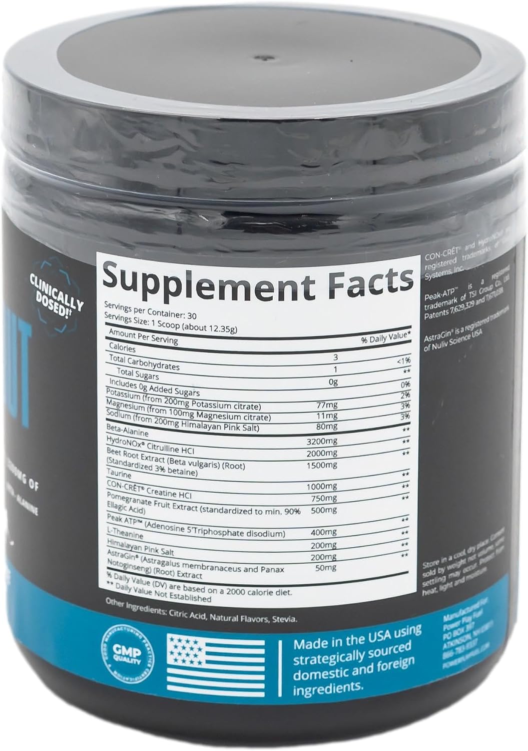 All Natural Pre-Workout Powder with Electrolytes - Stim Free, Naturally Sweetened - High Powered & Loaded for Performance, Pumps, Focus & Energy - Blueberry Pomegranate, 30 Servings