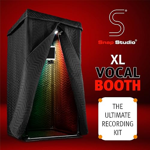 Miniatura 4 de Snap Studio Vocal Booth XL - Equipo de estudio de cabina de grabación recomendado #1 para vocales crujientes y secos sin eco en casa y en la