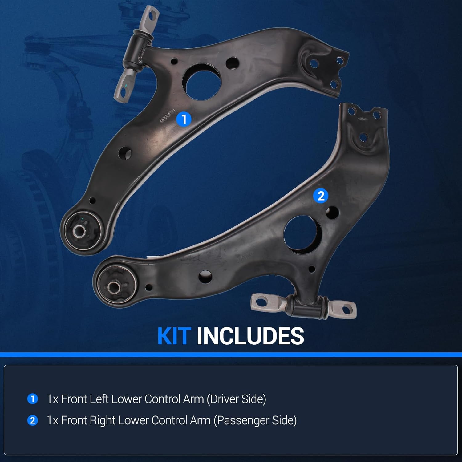 Autoround Front Lower Control Arm Compatible with Toyota Sienna 2004-2010, Both Driver and Passenger Side, 2pcs - MS86169 MS86170