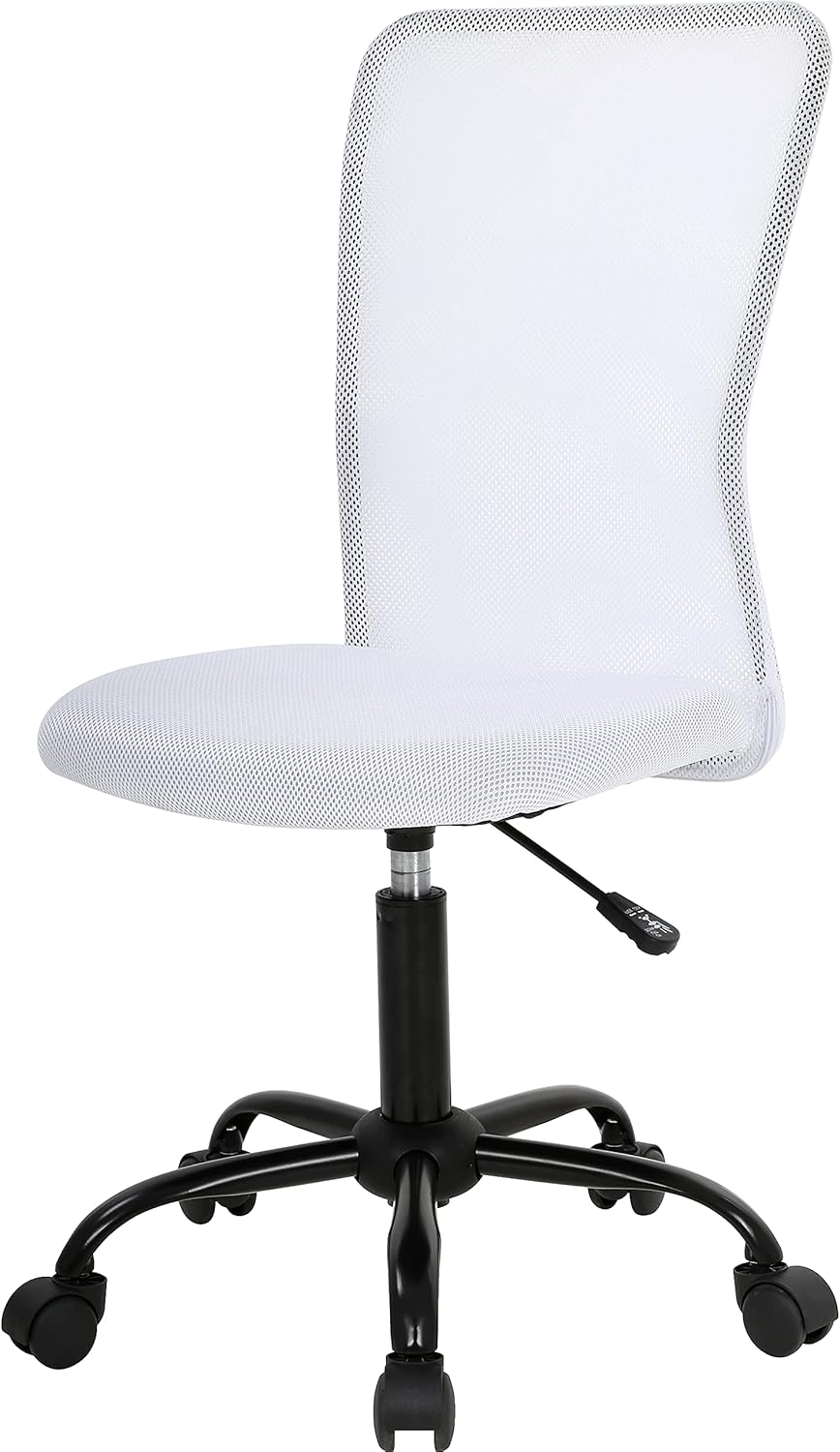 HHS Ergonomic Office Chair Desk Chair Mesh Computer Chair Back Support Modern Executive Mid Back Rolling Swivel Chair for Women, Men (White), 21.26 x 16.54 x 40.55 inches