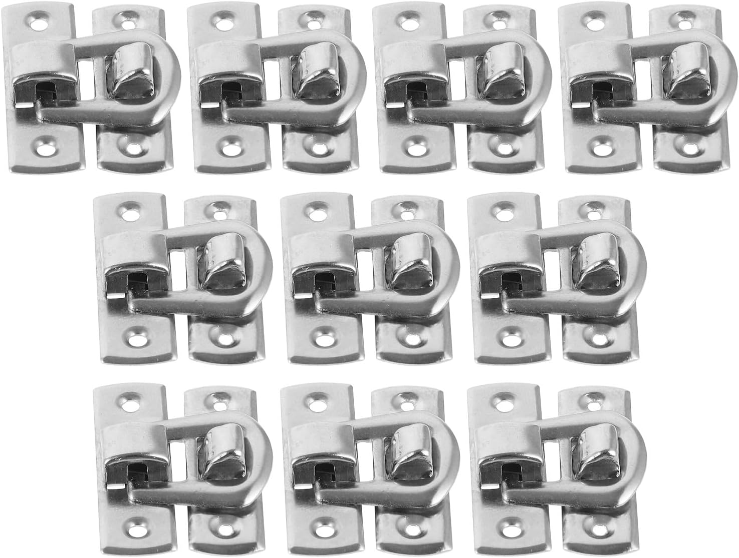 10pcs Metal Hasp Latch Small Jewelry Box Buckle Lock for Wooden Box Packaging Cabinet Security Fastening Hardware