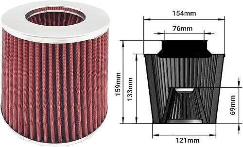 Miniatura 10 de Kit de admisión de aire Ram corto de 2.75 pulgadas + filtro para Volkswagen Golf Jetta Beetle con 1.8L 1.9L 2.0L 2.8L 1999-2005 para Audi TTTT