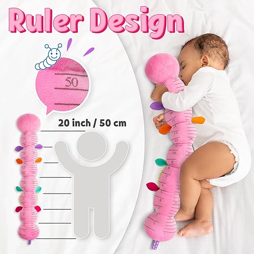Miniatura 4 de LIGHTDESIRE Juguetes musicales para bebés, oruga, juguete de peluche infantil con arrugas y sonajeros, juguetes sensoriales suaves con texturas para