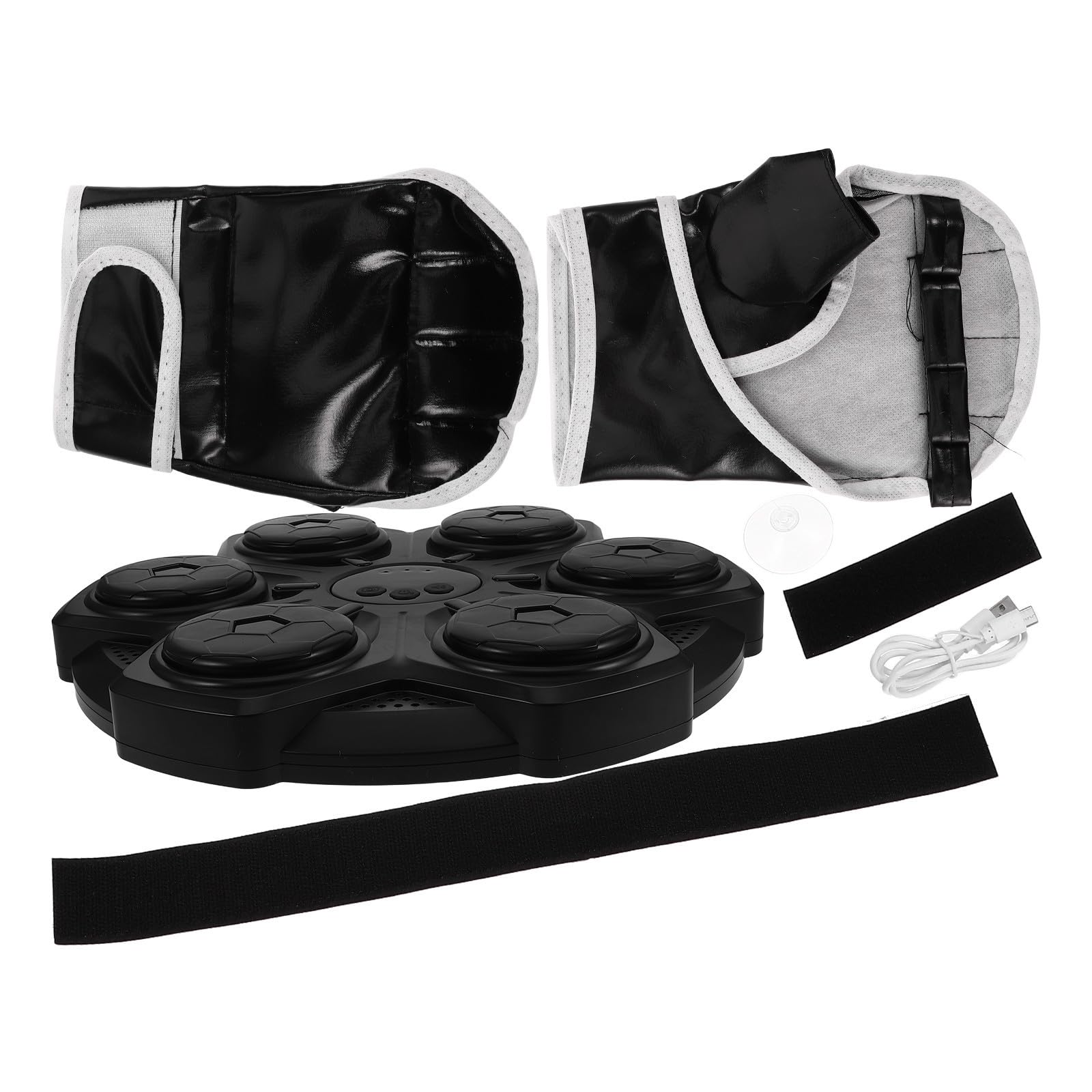 Macchina da Boxe Interattiva con Musica Intelligente, Cuscinetto da Boxe Elettronico in Plastica con Guanti, Strumento di Relax e Sicurezza per Allenamento a Casa