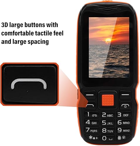 Vista 3 de PUSOKEI Teléfono celular para personas mayores, teléfono móvil 2G para ancianos, pantalla de 2.6 pulgadas, altavoz fuerte, batería de 3000 mAh