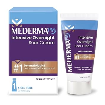 Mederma PM Intensive Overnight Scar Cream, Works with Skin's Nighttime Regenerative Activity & Scar Cream Plus SPF 30, Sunscreen, Protects from Sun Damage, Reduces the Appearance of Scars