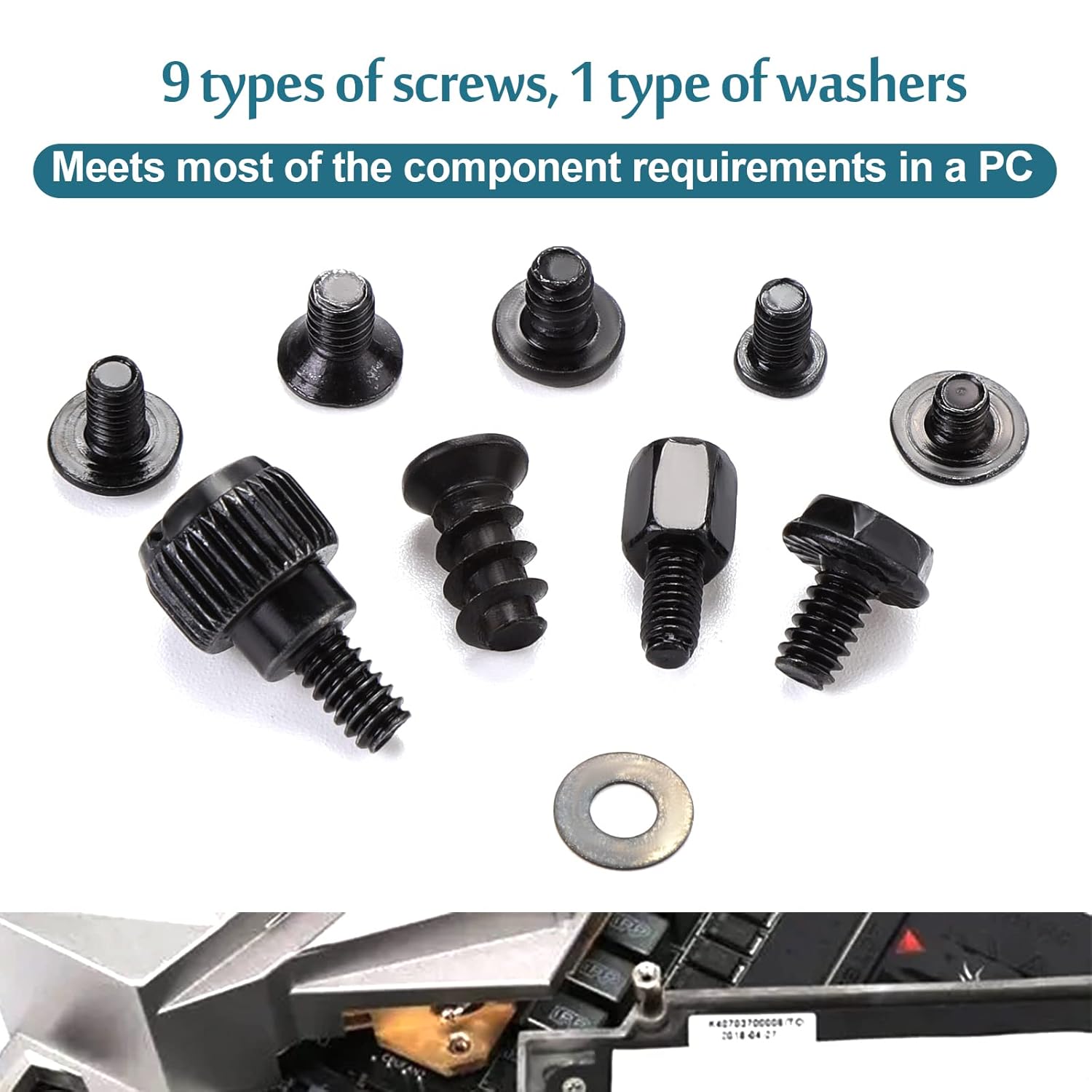 HSEAMALL432Pcs Computer Screw Standoff Set PC Motherboard Screws