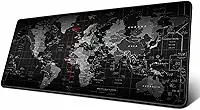 Mouse Pad Gamer Extra Grande 700x350x3mm Bordas Costuradas e Base Antiderrapante Mapa Mundi