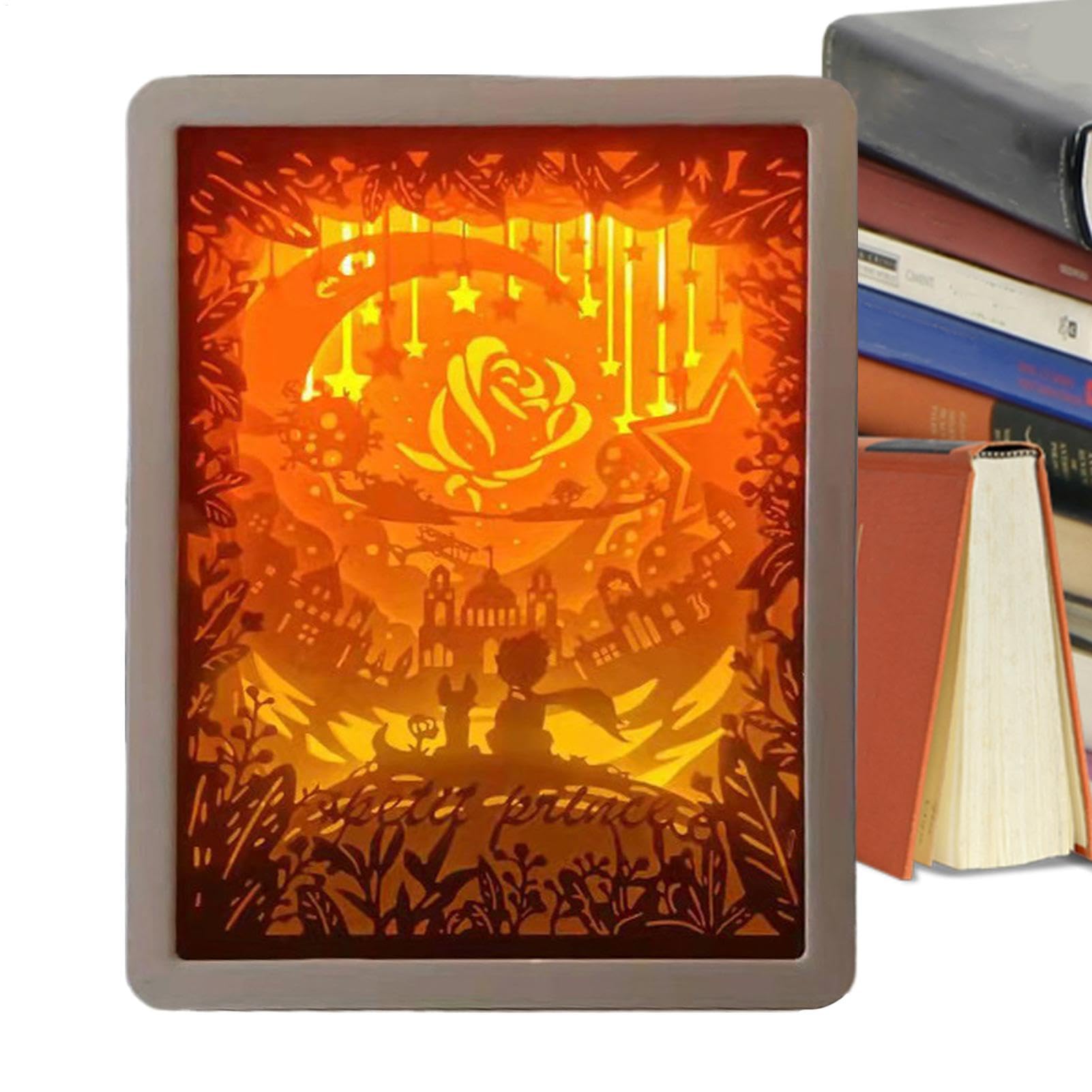 Paper Cut Lightbox Multifunctional Decorative 3D -Cut Lamp